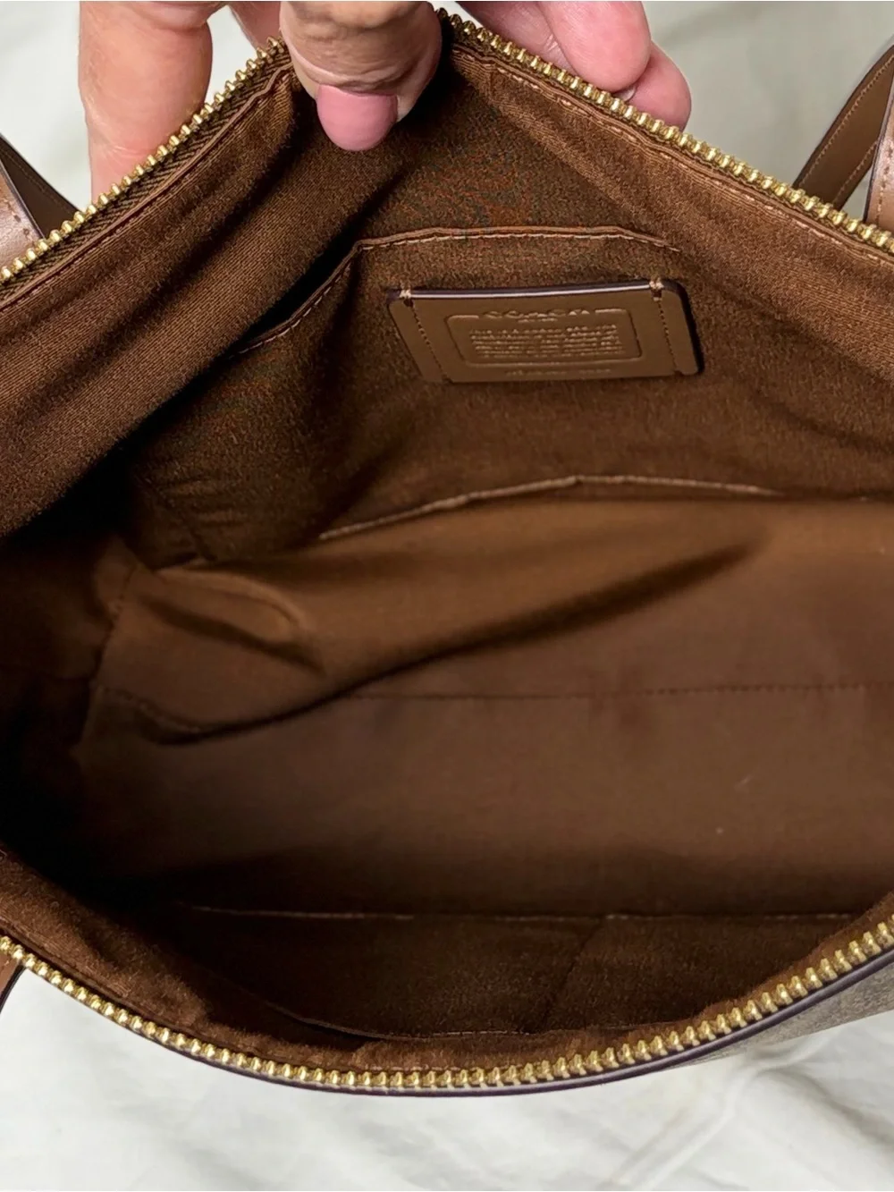 Coach Zip Top Tote #4455 | Signature Canvas Tote | Like New